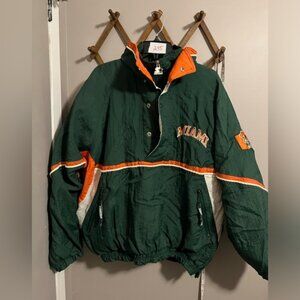 Vintage 90s Starter jacket Miami Hurricanes Football large made in Korea